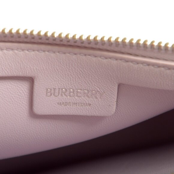 Burberry Women's "Shield Sling" 100% Leather Logo Embossed Handbag Shoulder Bag - Picture 6 of 7